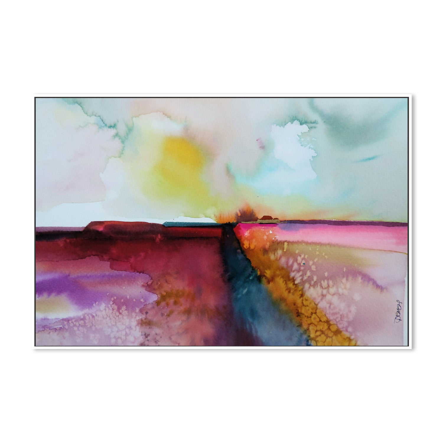 wall-art-print-canvas-poster-framed-Abstract Sun In The Sky-by-Sylvie Demers-Gioia Wall Art