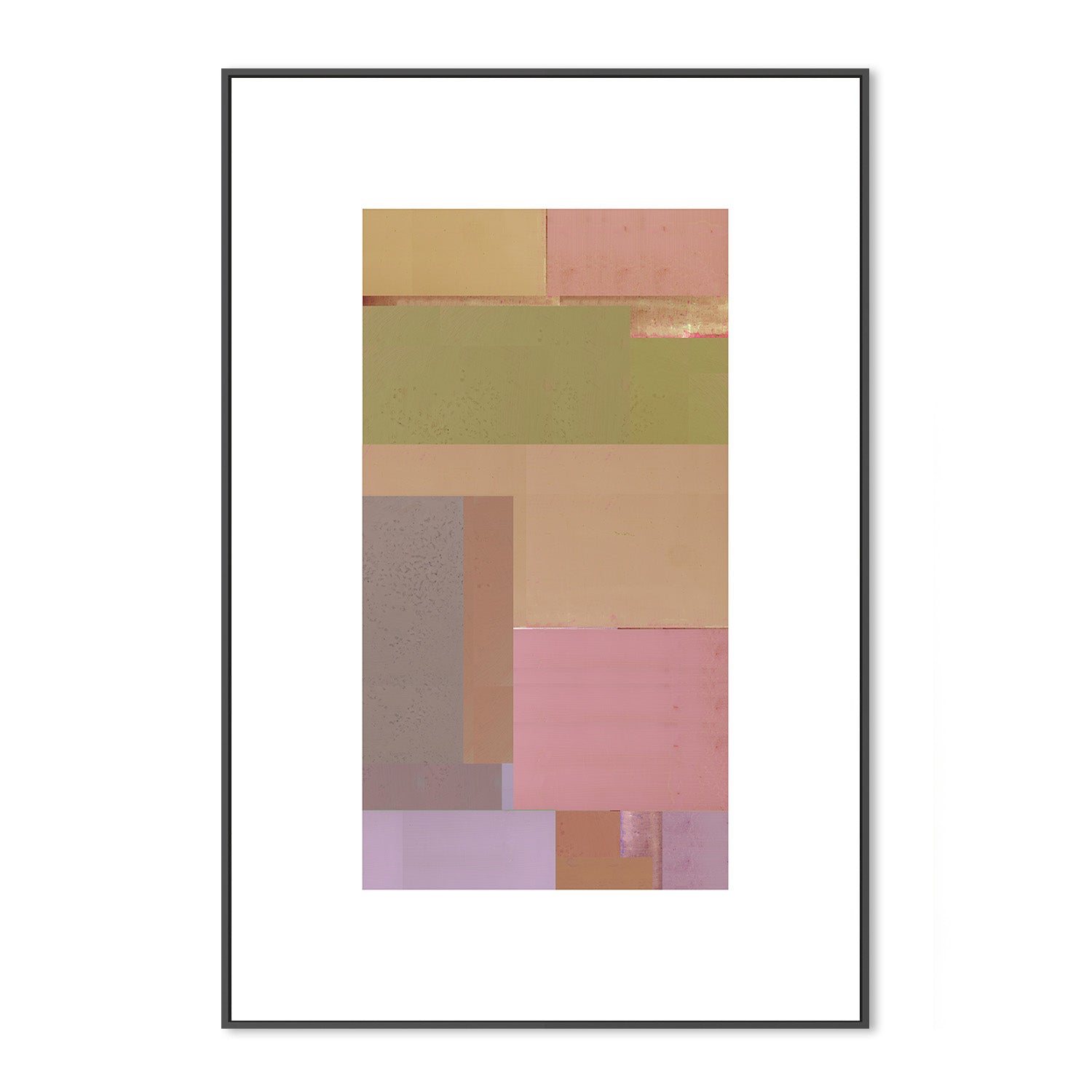 wall-art-print-canvas-poster-framed-Abstract Textured Composition, Style E-3