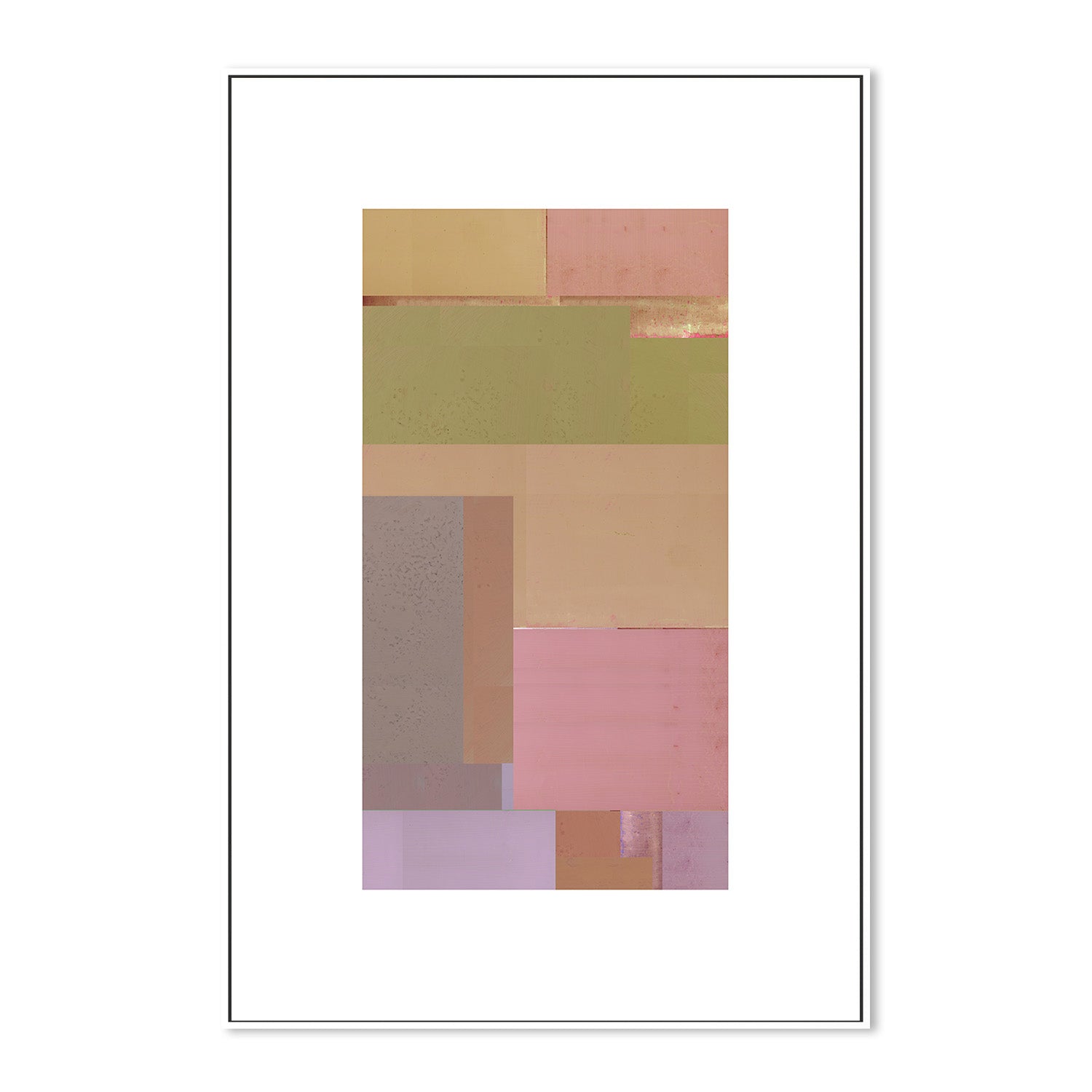 wall-art-print-canvas-poster-framed-Abstract Textured Composition, Style E-5