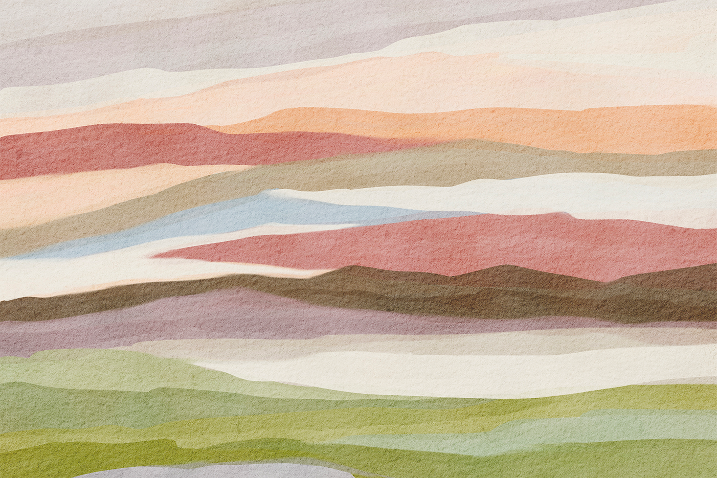 wall-art-print-canvas-poster-framed-Abstract Watercolor Landscape , By Nikita Jariwala-1