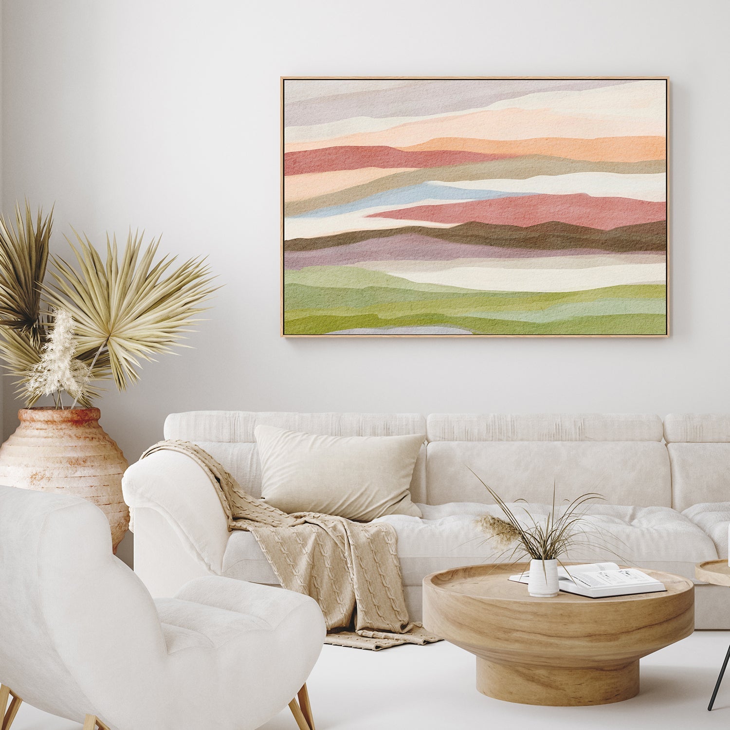 wall-art-print-canvas-poster-framed-Abstract Watercolor Landscape , By Nikita Jariwala-2