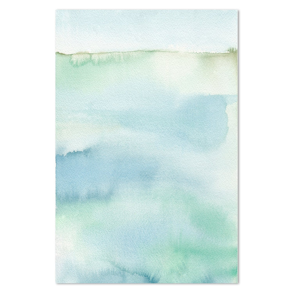wall-art-print-canvas-poster-framed-Abstract Watercolour, Green And Blue, Style B-by-Emily Wood-Gioia Wall Art