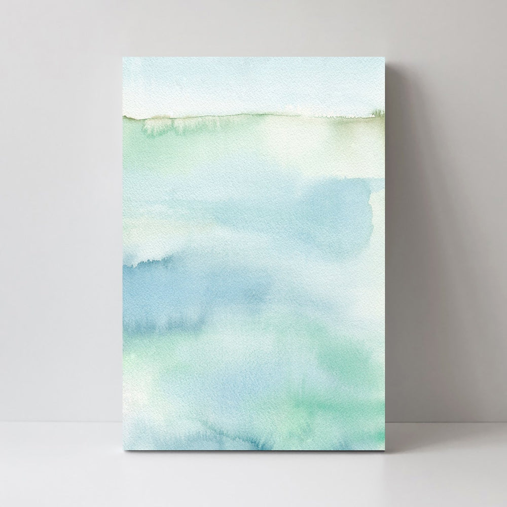 wall-art-print-canvas-poster-framed-Abstract Watercolour, Green And Blue, Style B-by-Emily Wood-Gioia Wall Art