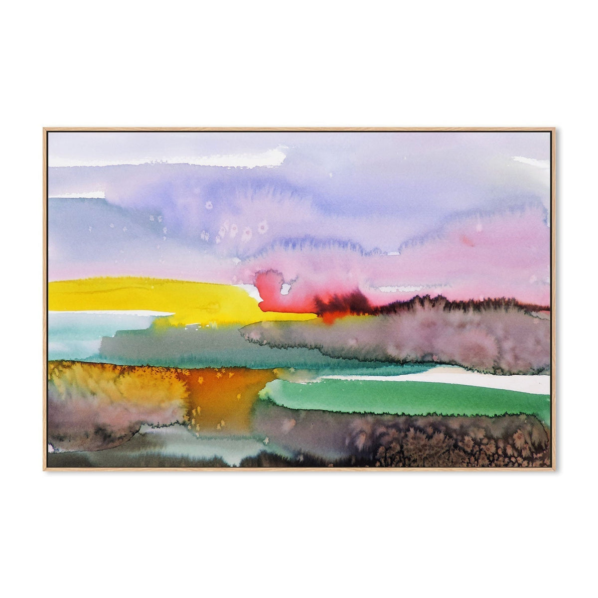 wall-art-print-canvas-poster-framed-Abstract Watercolour Landscape-by-Sylvie Demers-Gioia Wall Art