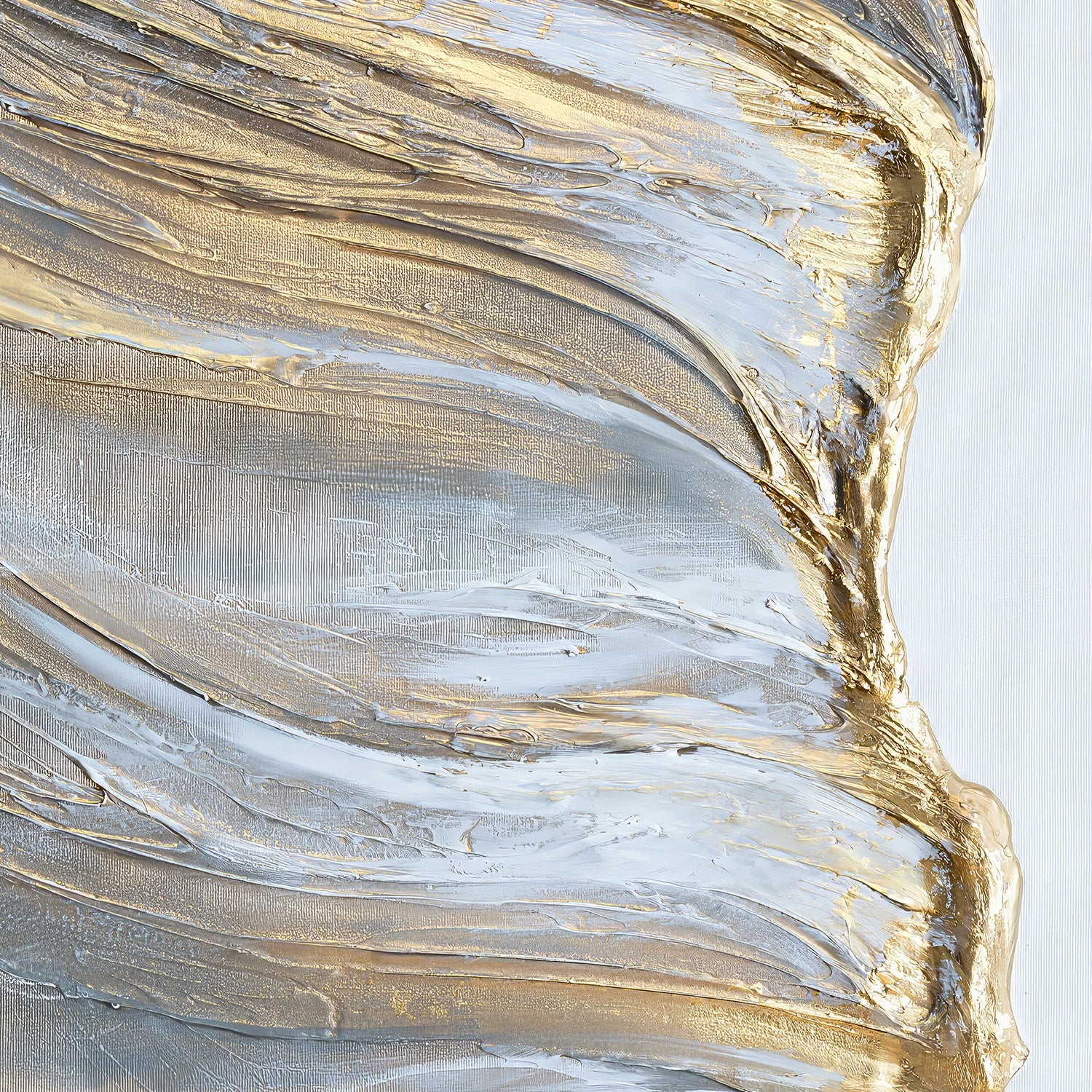 wall-art-print-canvas-poster-framed-Abstract Wing in Gold and White-11