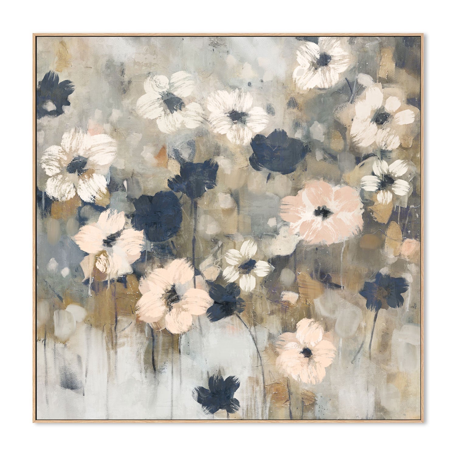 wall-art-print-canvas-poster-framed-Abstracted Florals, Style A , By Nina Blue-4