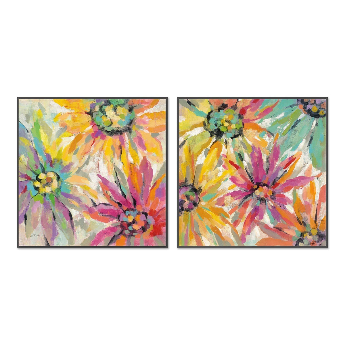 wall-art-print-canvas-poster-framed-Abstracted Petals, Set Of 2-by-Silvia Vassileva-Gioia Wall Art
