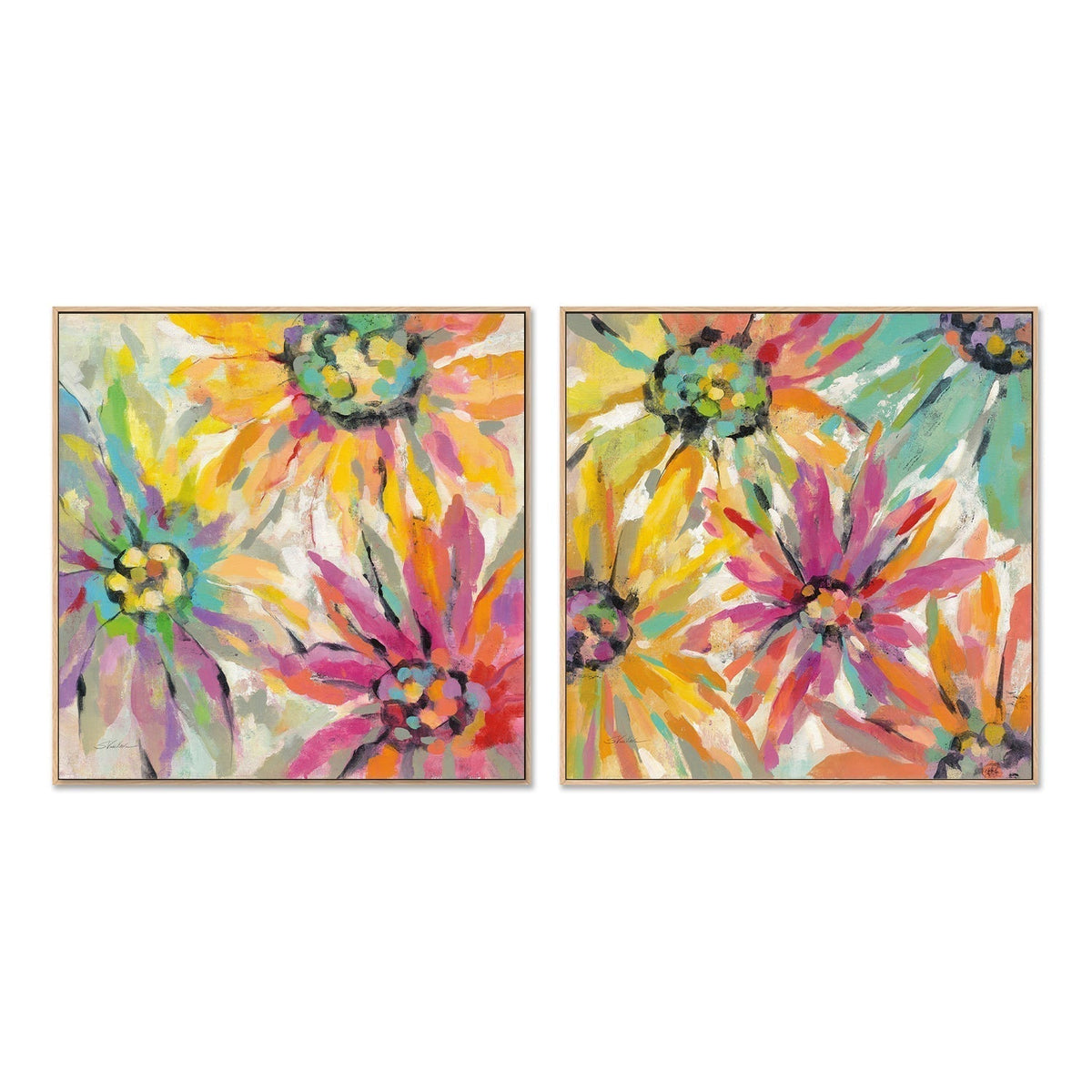 wall-art-print-canvas-poster-framed-Abstracted Petals, Set Of 2-by-Silvia Vassileva-Gioia Wall Art