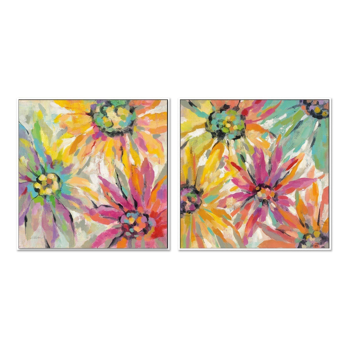 wall-art-print-canvas-poster-framed-Abstracted Petals, Set Of 2-by-Silvia Vassileva-Gioia Wall Art