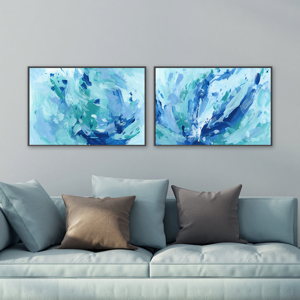 wall-art-print-canvas-poster-framed-Aegean Shoals , Style A & B, Set Of 2 , By Jetty Home-2
