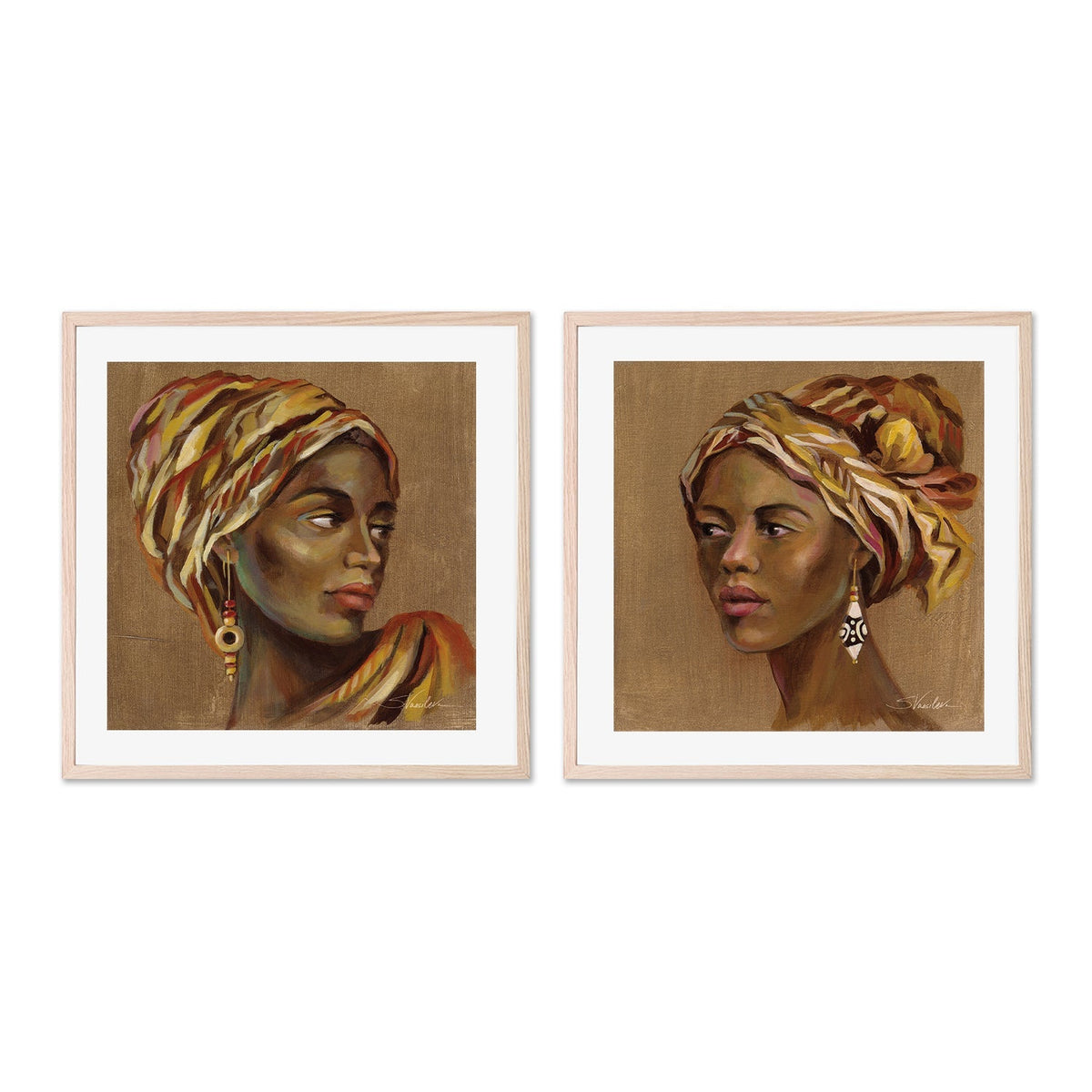 wall-art-print-canvas-poster-framed-African Beauty, Style A & B , By Silvia Vassileva-GIOIA-WALL-ART