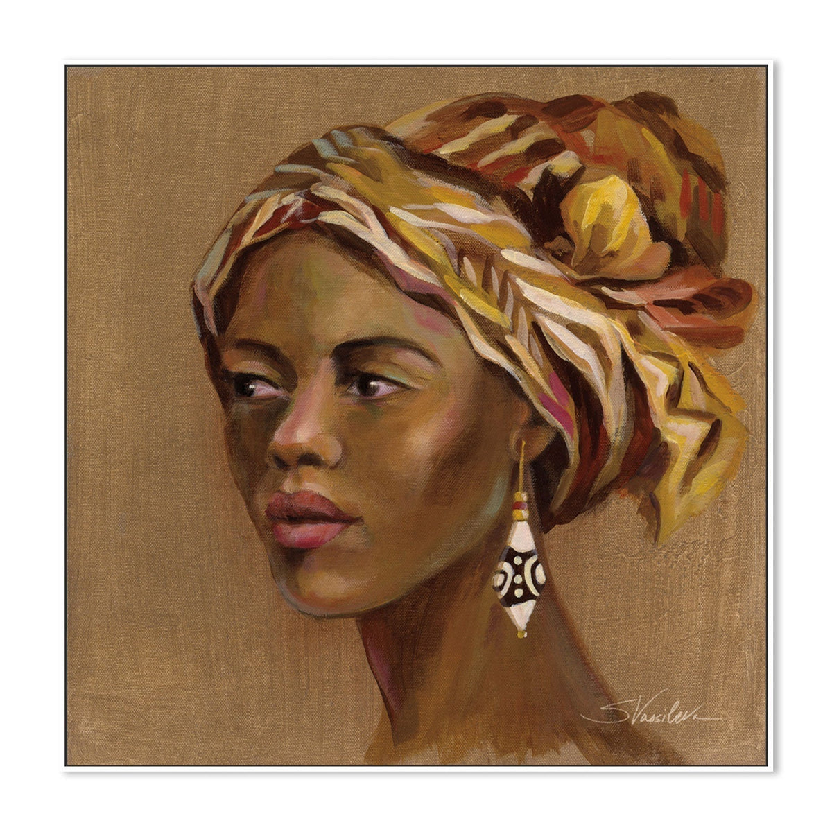 wall-art-print-canvas-poster-framed-African Beauty, Style B , By Silvia Vassileva-GIOIA-WALL-ART
