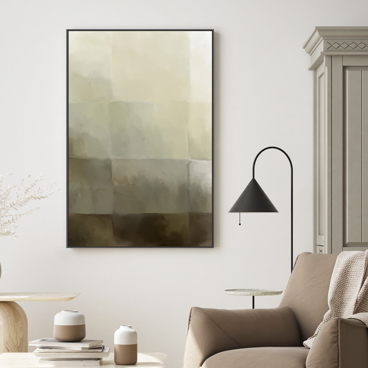 wall-art-print-canvas-poster-framed-After All, Neutral Abstract, Style A , By Karine Tonial Grimm-2