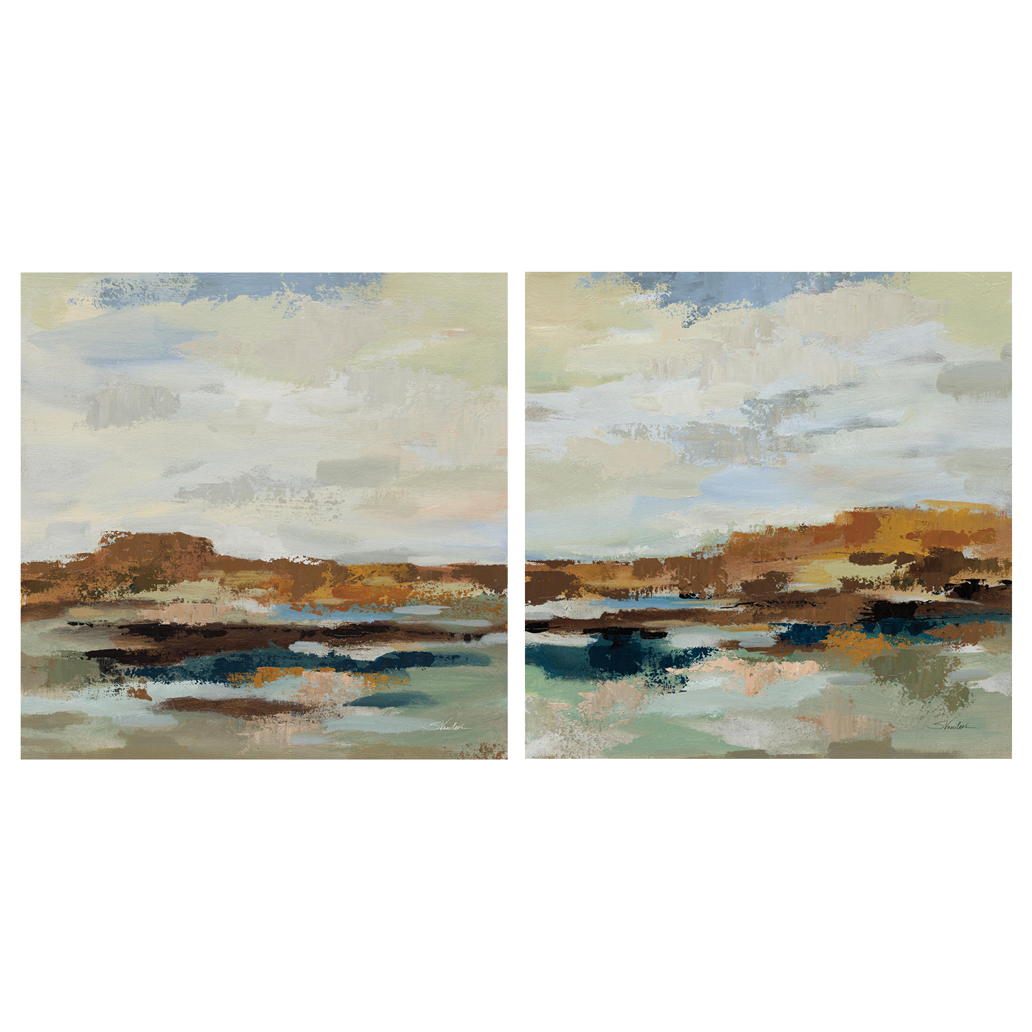 wall-art-print-canvas-poster-framed-American West, Style A & B, Set Of 2-1