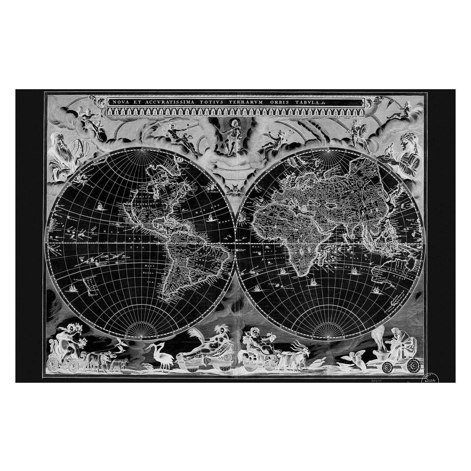 wall-art-print-canvas-poster-framed-Antique World Map , By Adam Shaw-1