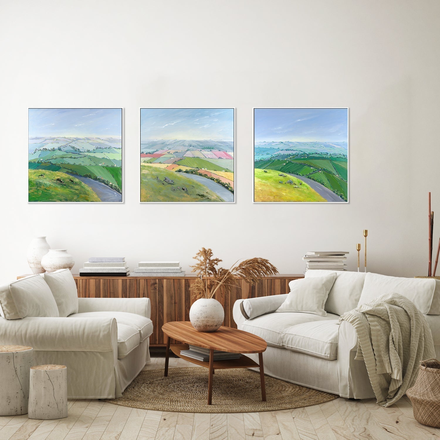 wall-art-print-canvas-poster-framed-As Far as the Eye can See, Set of 3-by-Meredith Howse-Gioia Wall Art