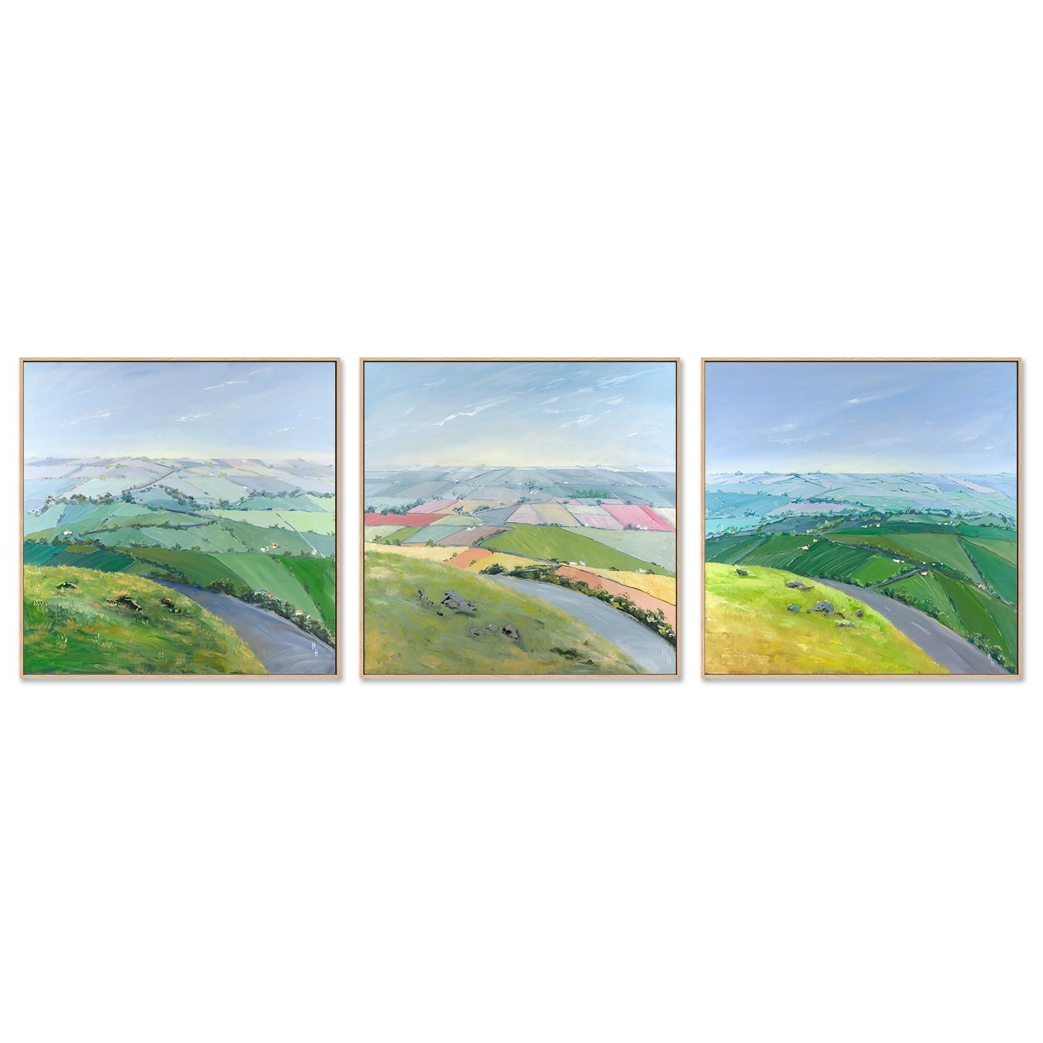 wall-art-print-canvas-poster-framed-As Far as the Eye can See, Set of 3-by-Meredith Howse-Gioia Wall Art