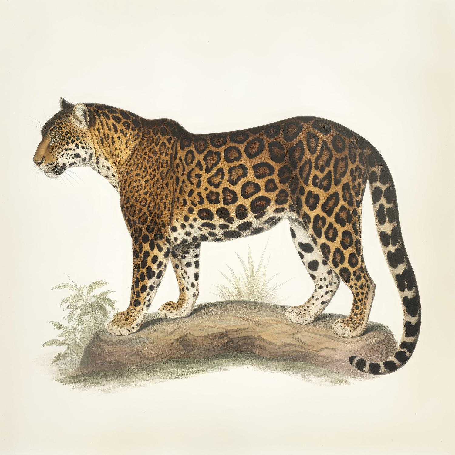 wall-art-print-canvas-poster-framed-Audubon Jaguar-1