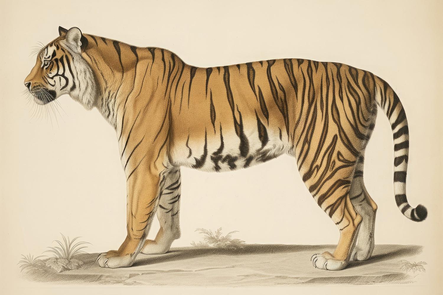 wall-art-print-canvas-poster-framed-Audubon Tiger-1