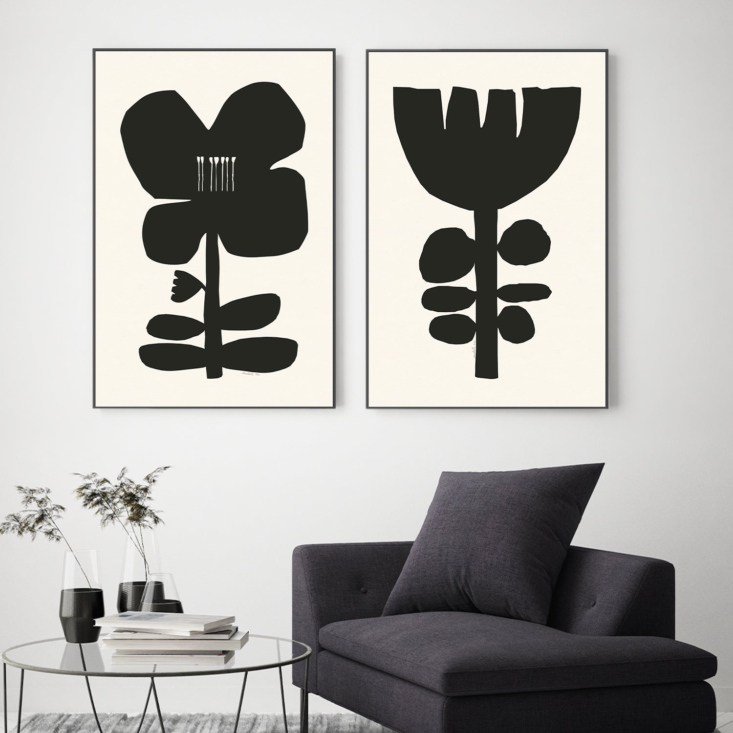 wall-art-print-canvas-poster-framed-Aura, Style A & B, Set Of 2 , By Andelle Art-2
