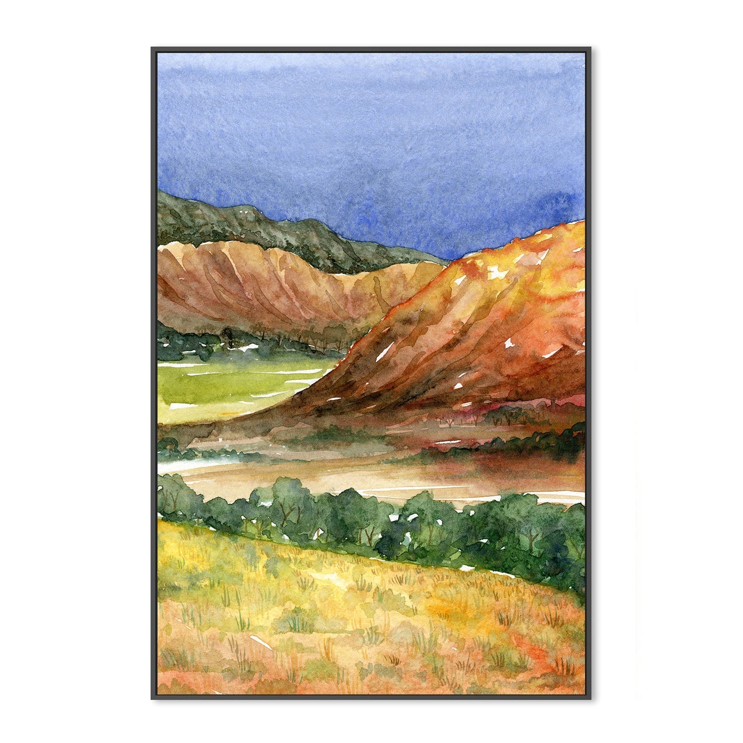 wall-art-print-canvas-poster-framed-Australian Landscape Mountains, Style B , By Jessie Mitchelson-3