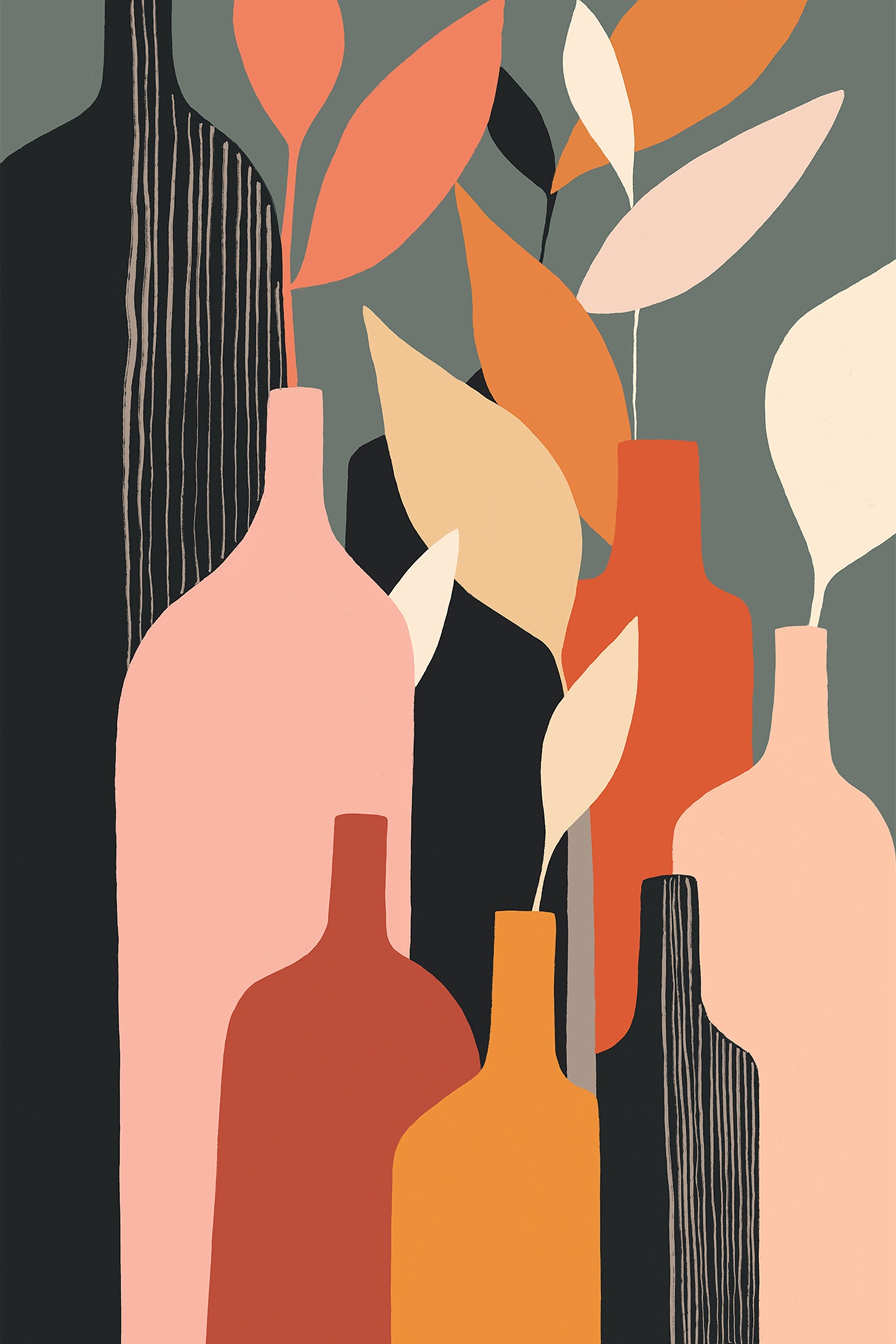wall-art-print-canvas-poster-framed-Autumn Bottles-1