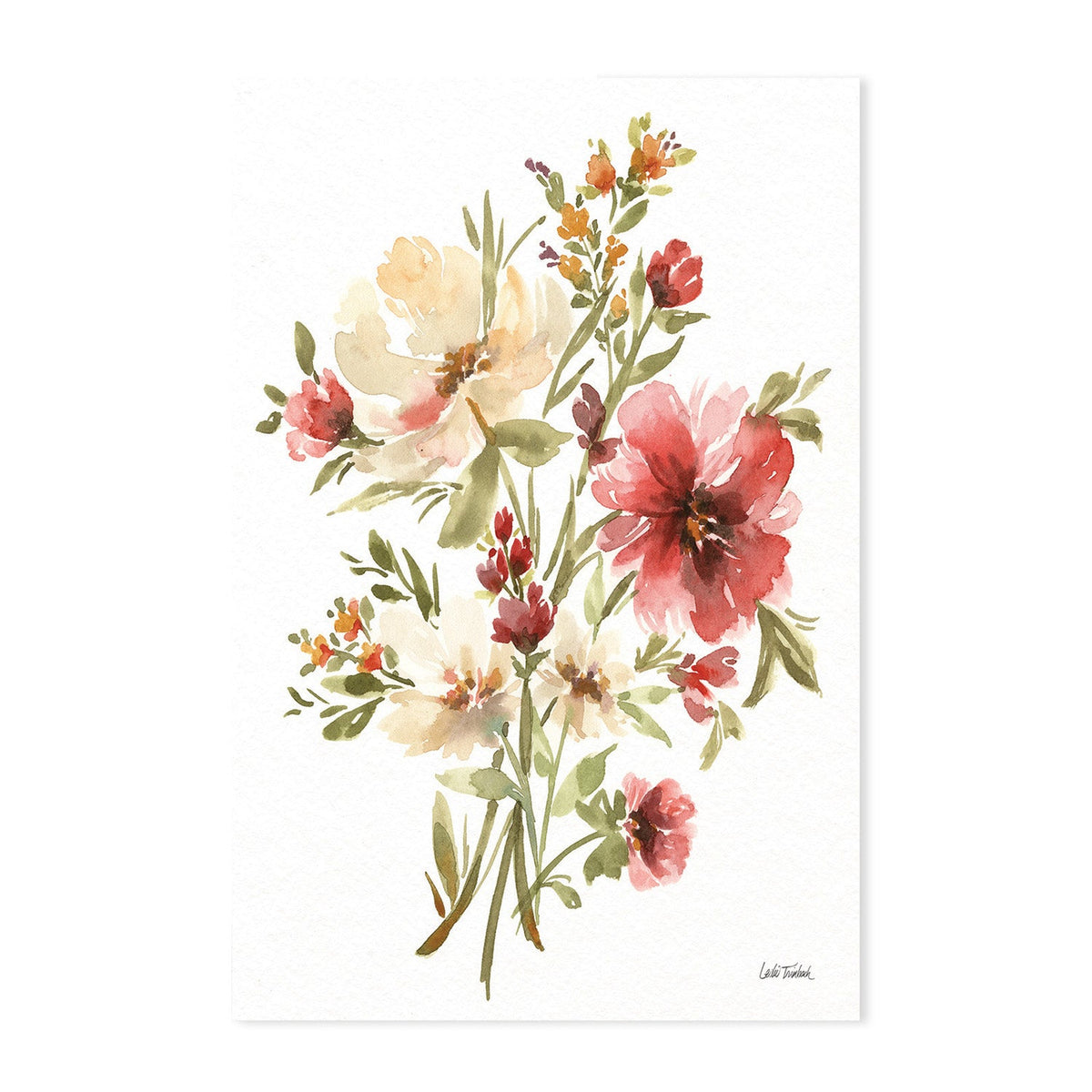 wall-art-print-canvas-poster-framed-Autumn Flowers, Style A & B, Set Of 2 , By Leslie Trimbach-GIOIA-WALL-ART