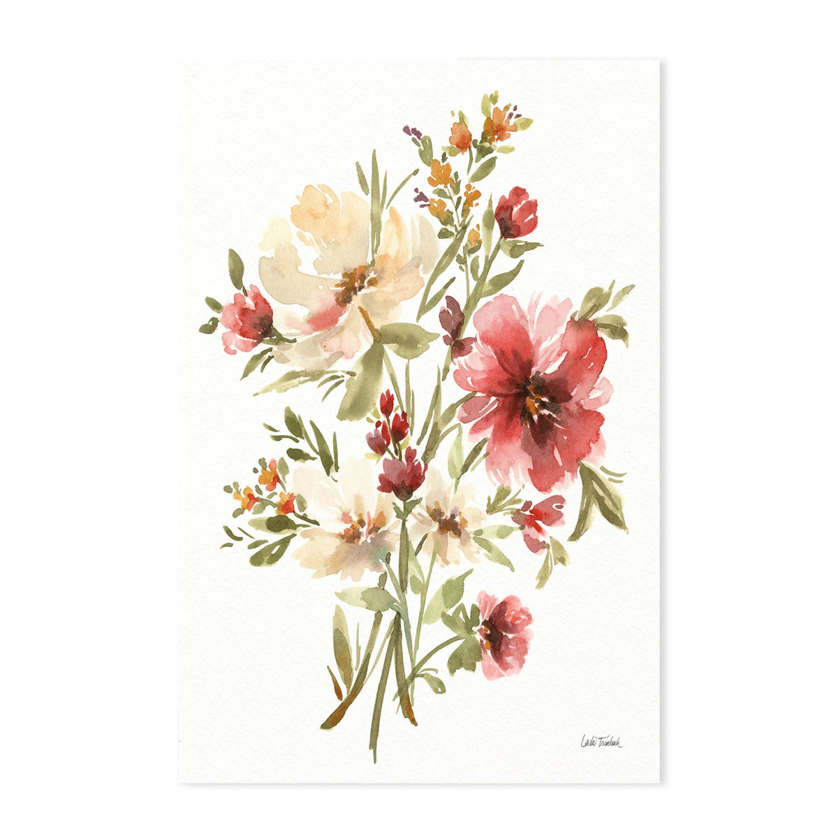 wall-art-print-canvas-poster-framed-Autumn Flowers, Style A , By Leslie Trimbach-GIOIA-WALL-ART