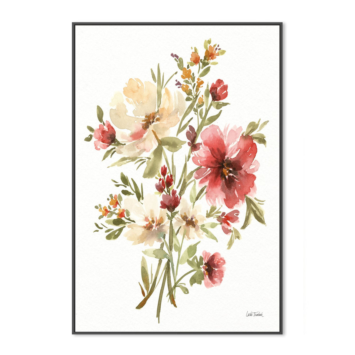 wall-art-print-canvas-poster-framed-Autumn Flowers, Style A , By Leslie Trimbach-GIOIA-WALL-ART