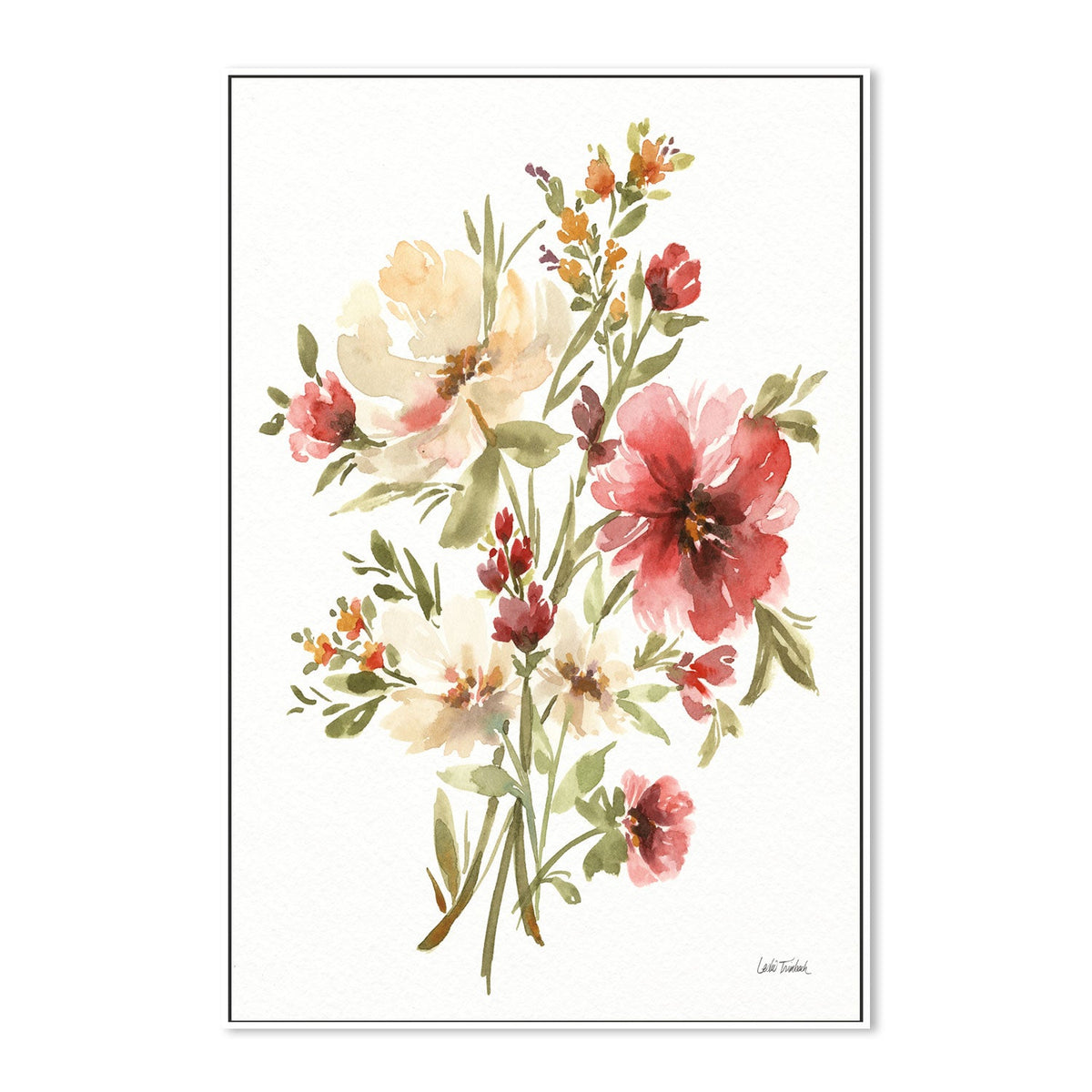 wall-art-print-canvas-poster-framed-Autumn Flowers, Style A , By Leslie Trimbach-GIOIA-WALL-ART
