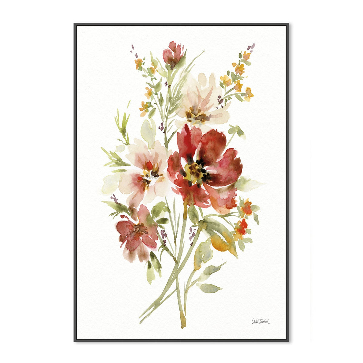 wall-art-print-canvas-poster-framed-Autumn Flowers, Style B , By Leslie Trimbach-GIOIA-WALL-ART