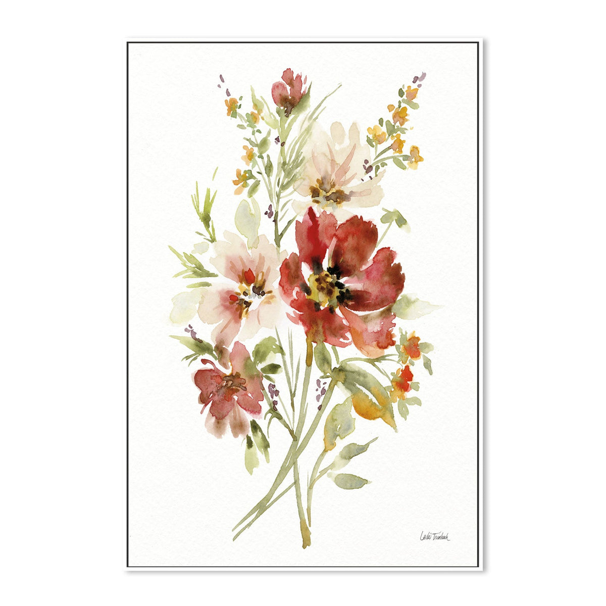 wall-art-print-canvas-poster-framed-Autumn Flowers, Style B , By Leslie Trimbach-GIOIA-WALL-ART