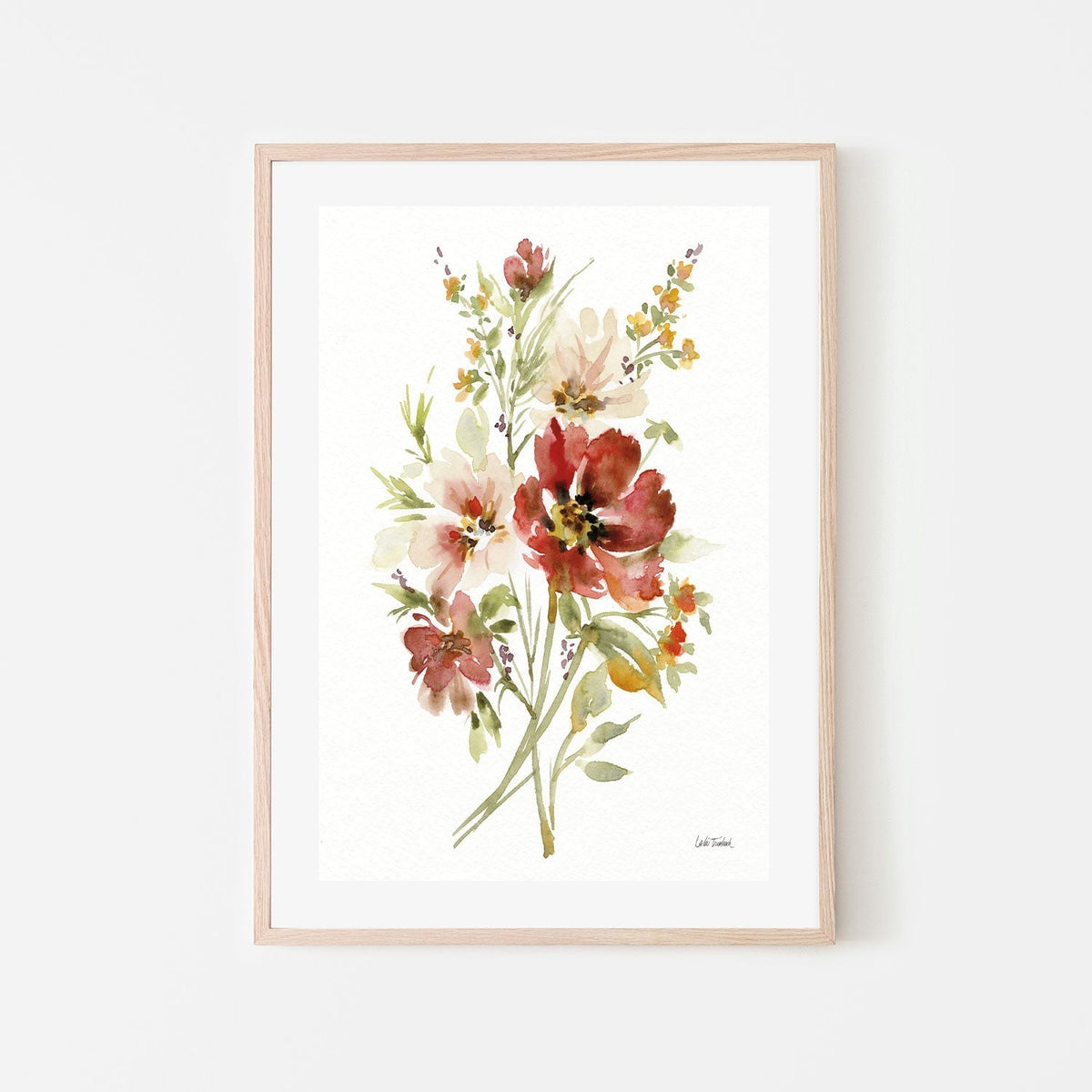 wall-art-print-canvas-poster-framed-Autumn Flowers, Style B , By Leslie Trimbach-GIOIA-WALL-ART
