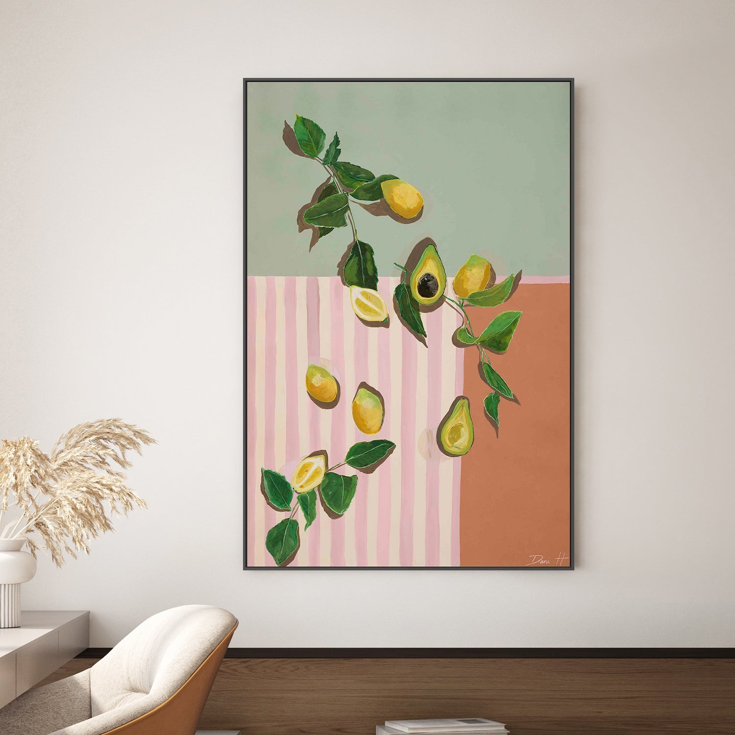 wall-art-print-canvas-poster-framed-Avocado & Lemons-2