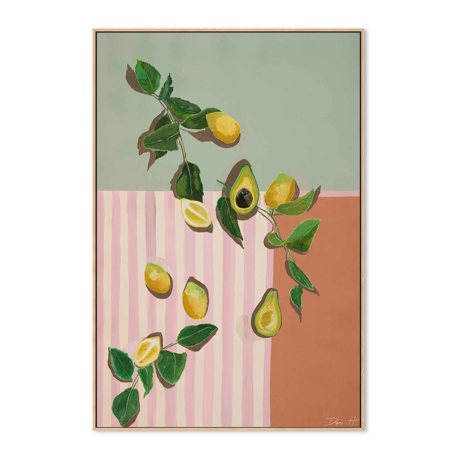 wall-art-print-canvas-poster-framed-Avocado & Lemons-4
