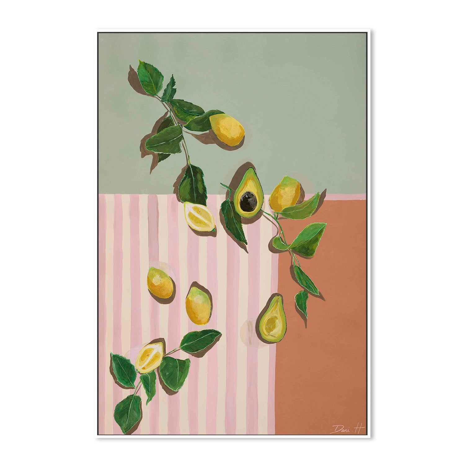 wall-art-print-canvas-poster-framed-Avocado & Lemons-5