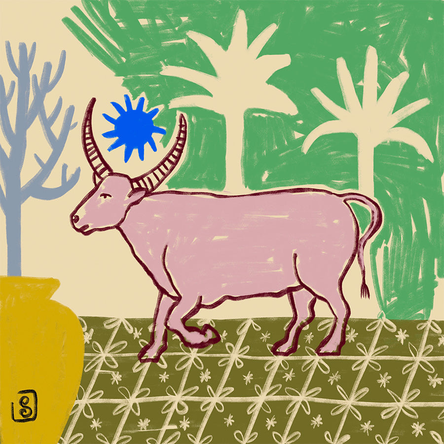 wall-art-print-canvas-poster-framed-Azure Horned Oasis-1