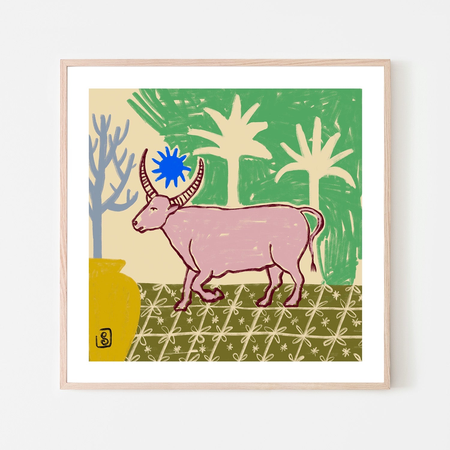wall-art-print-canvas-poster-framed-Azure Horned Oasis-6