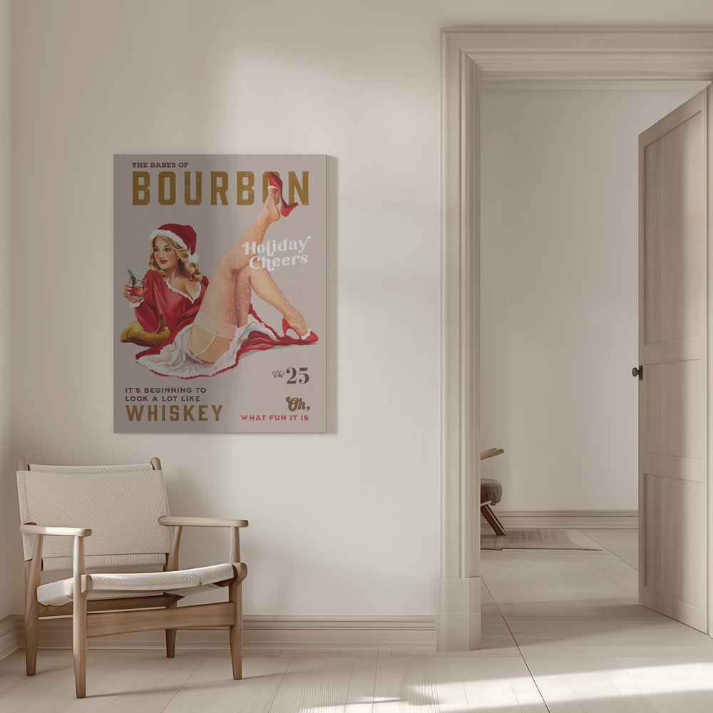 wall-art-print-canvas-poster-framed-Babes of Bourbon Vol 25 Holiday Cheer Christmas Pinup , By Brett Gramse-6