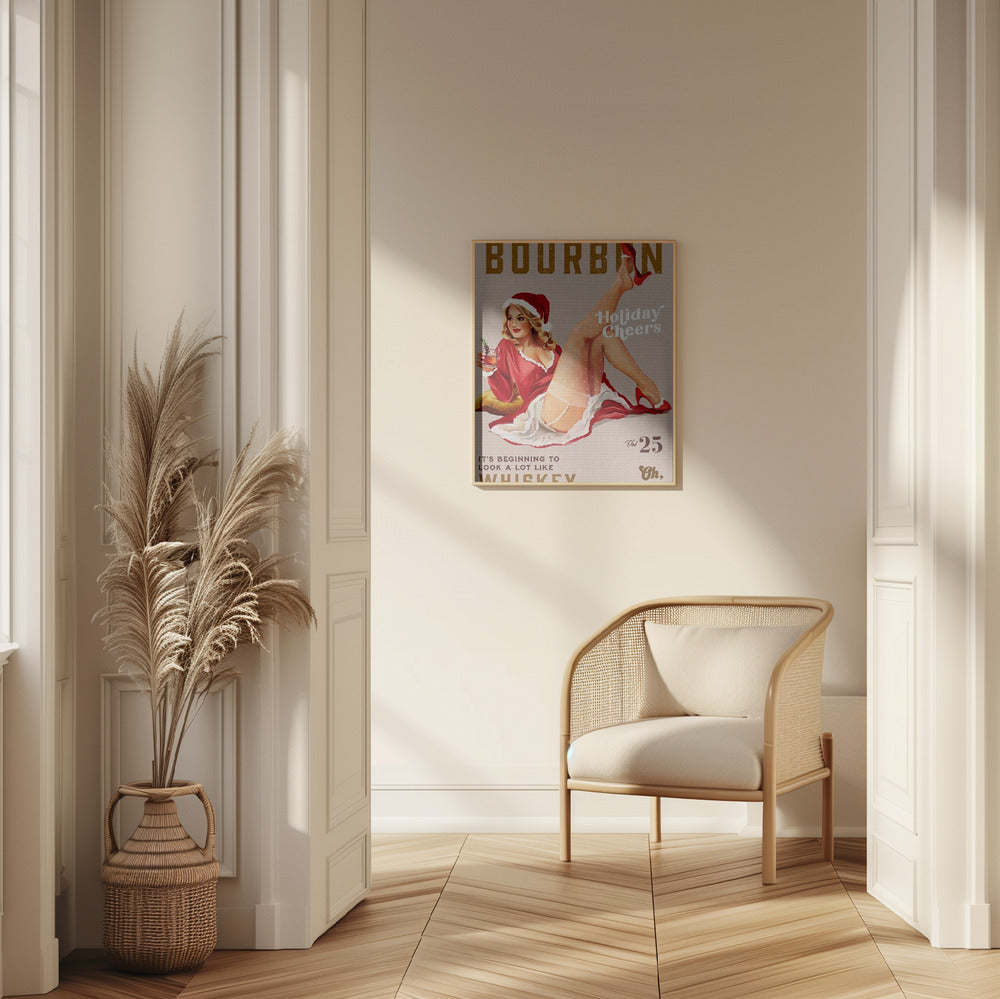 wall-art-print-canvas-poster-framed-Babes of Bourbon Vol 25 Holiday Cheer Christmas Pinup , By Brett Gramse-7