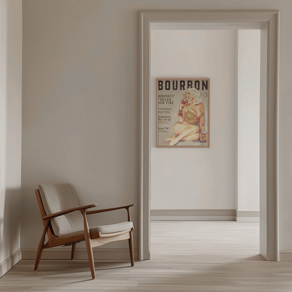 wall-art-print-canvas-poster-framed-Babes of Bourbon Vol 3 Sexy Vintage Pin Up Girl Drinking Whiskey , By Brett Gramse-10