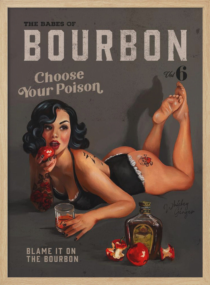 wall-art-print-canvas-poster-framed-Babes of Bourbon Vol 6 Choose Your Poison Sexy Pinup , By Brett Gramse-1