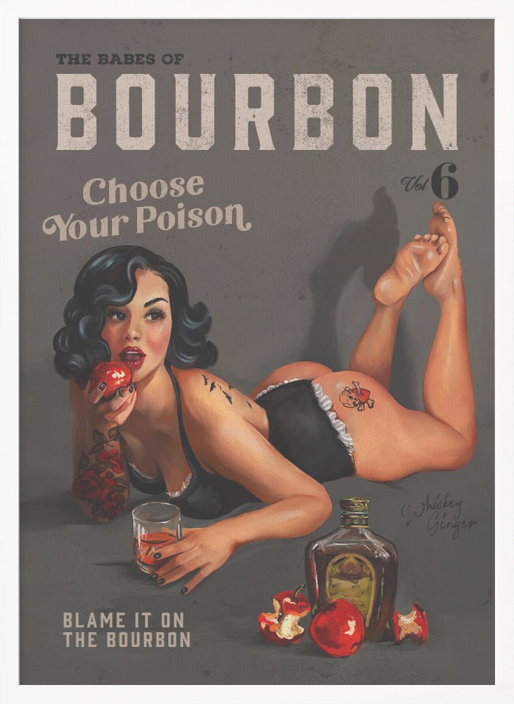 wall-art-print-canvas-poster-framed-Babes of Bourbon Vol 6 Choose Your Poison Sexy Pinup , By Brett Gramse-3