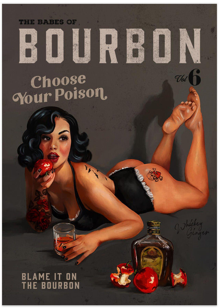 wall-art-print-canvas-poster-framed-Babes of Bourbon Vol 6 Choose Your Poison Sexy Pinup , By Brett Gramse-4