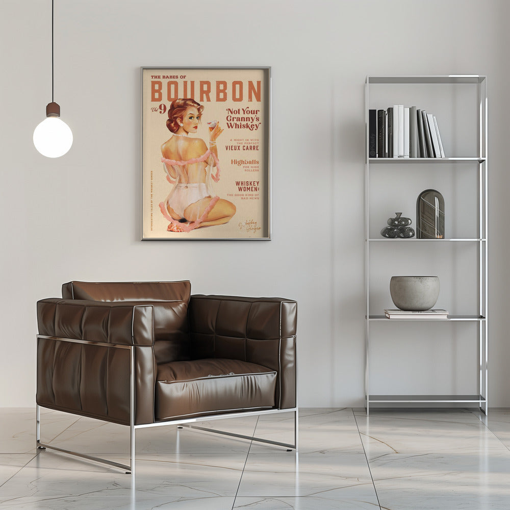 wall-art-print-canvas-poster-framed-Babes of Bourbon Vol 9 Vintage Whiskey Pinup , By Brett Gramse-5