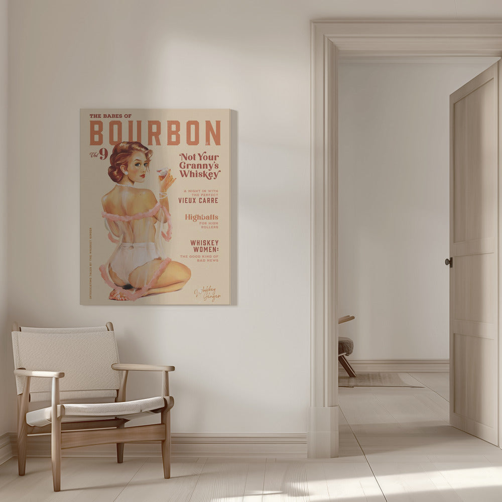 wall-art-print-canvas-poster-framed-Babes of Bourbon Vol 9 Vintage Whiskey Pinup , By Brett Gramse-6