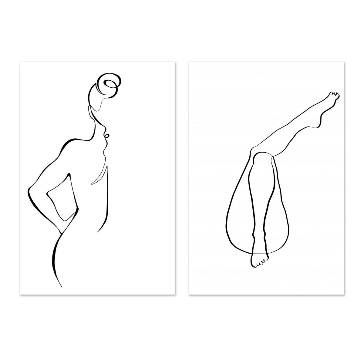wall-art-print-canvas-poster-framed-Back and Legs, Set Of 2-by-Plus X Studio-Gioia Wall Art