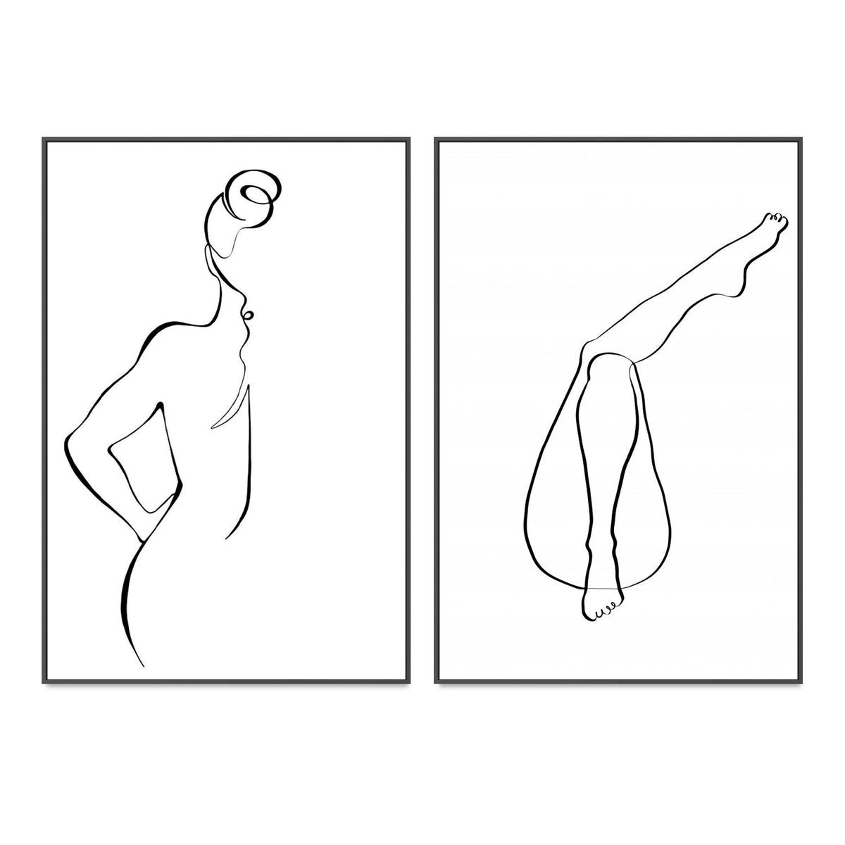 wall-art-print-canvas-poster-framed-Back and Legs, Set Of 2-by-Plus X Studio-Gioia Wall Art