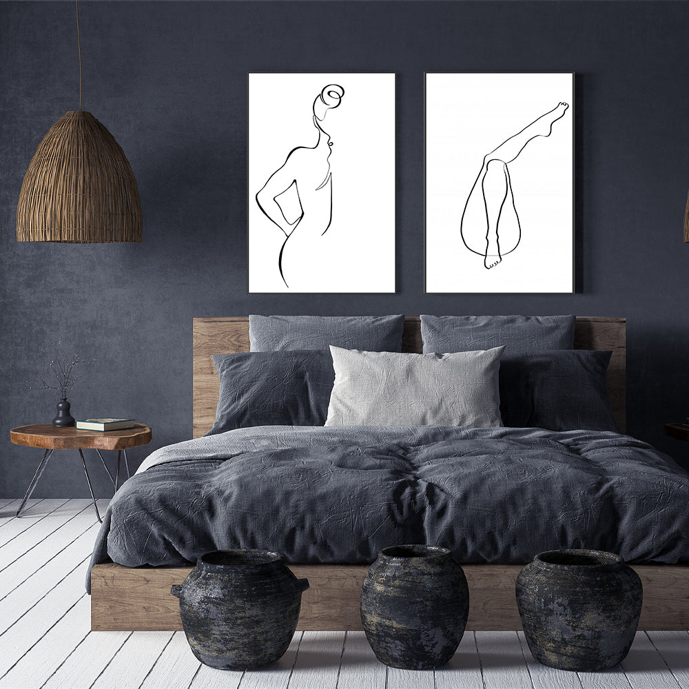 wall-art-print-canvas-poster-framed-Back and Legs, Set Of 2-by-Plus X Studio-Gioia Wall Art