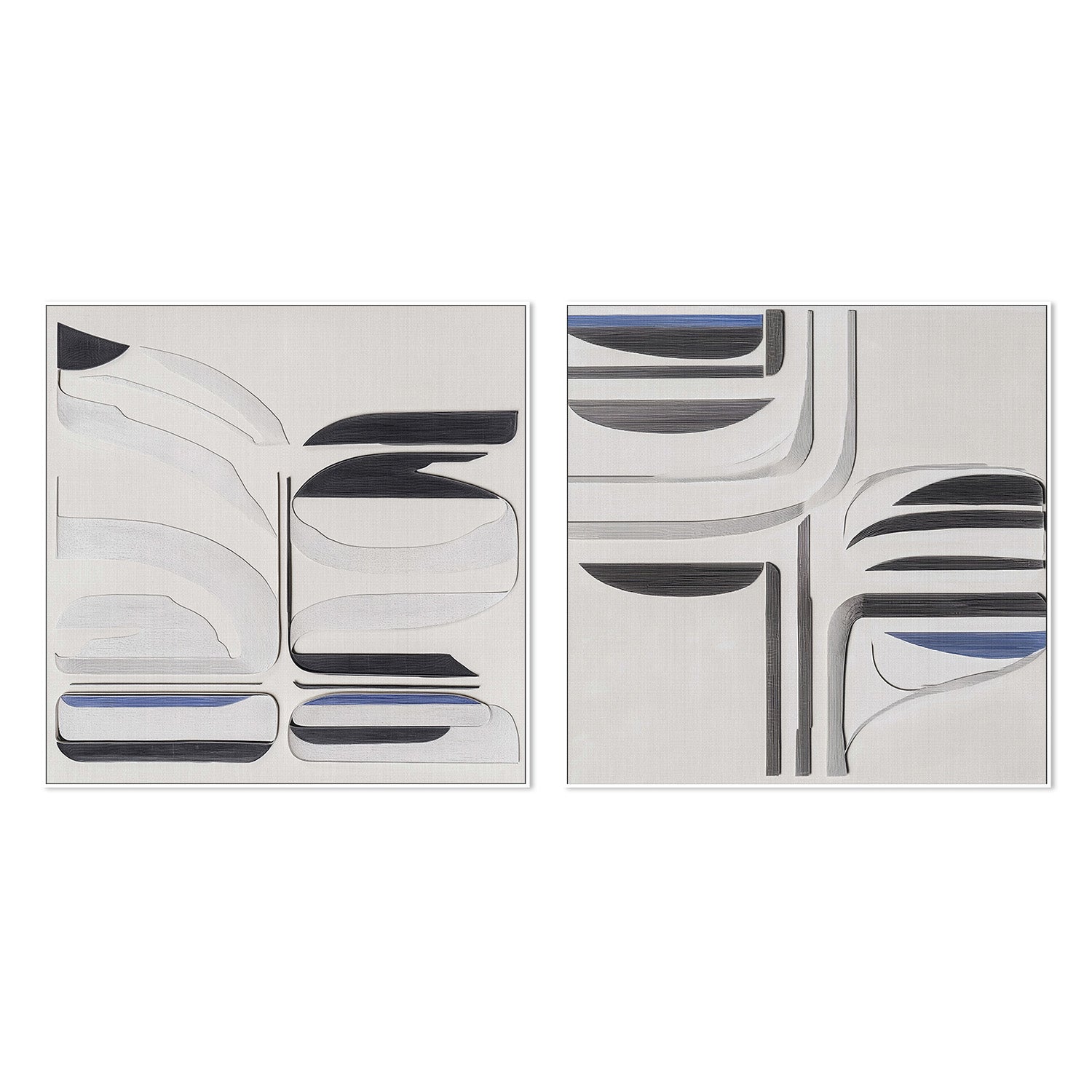 wall-art-print-canvas-poster-framed-Balance Blue, Style A & B, Set Of 2 , By Alma-5